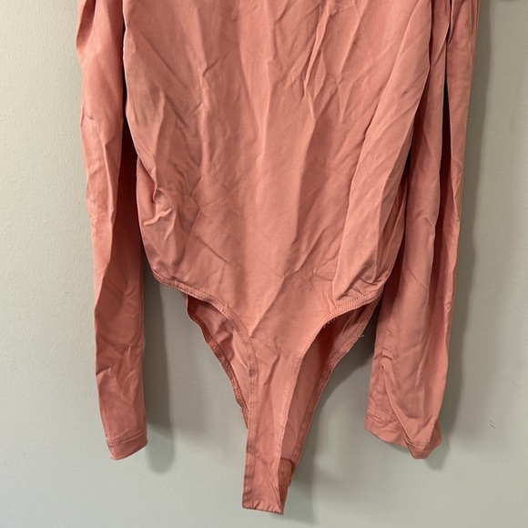 Jonathan Simkhai NIGHT COLD SHOULDER LACE TRIM JERSEY BODYSUIT BLUSH Sz M NEW - Picture 8 of 14